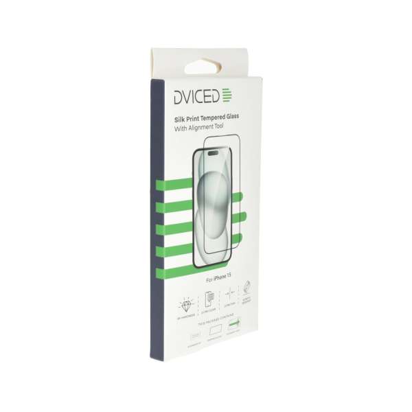 Dviced iPhone 15 Screen Protector with Applicator Silk Print