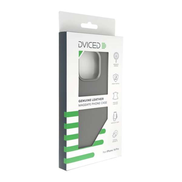 Dviced Leather case with magsafe for iPhone 16 Pro Grey