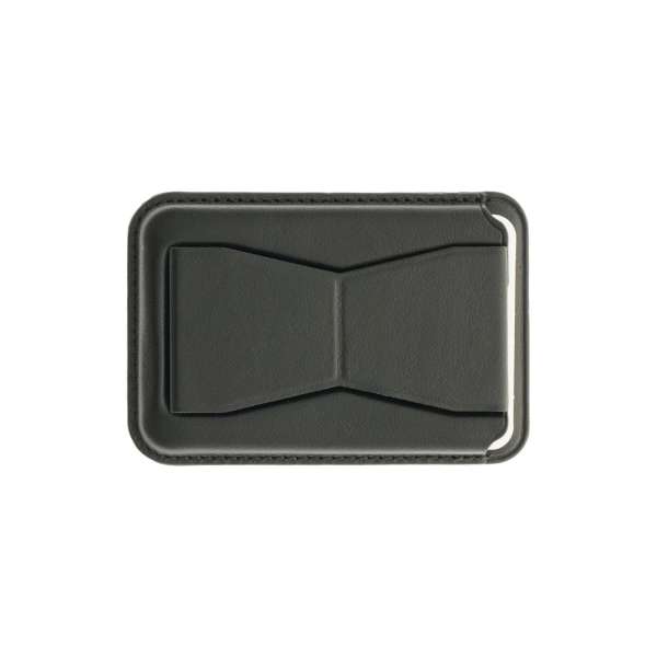 Dviced Leather magsafe cardholder with stand Black