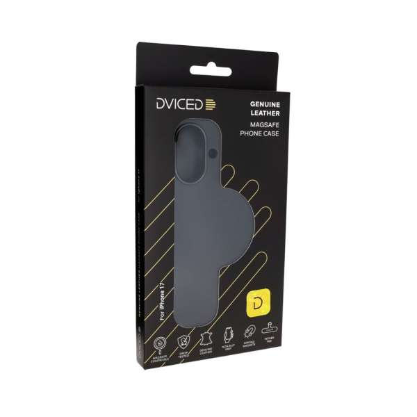 Dviced Leather MagSafe case for iPhone 17 Black