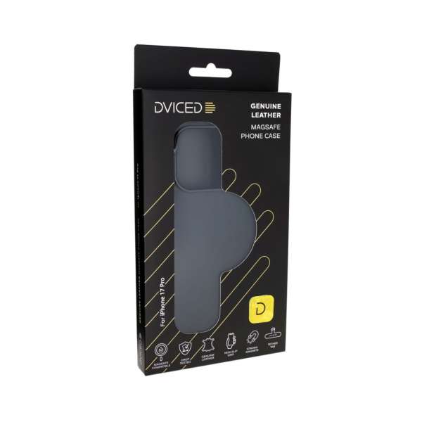 Dviced Leather MagSafe case for iPhone 17 Pro Black
