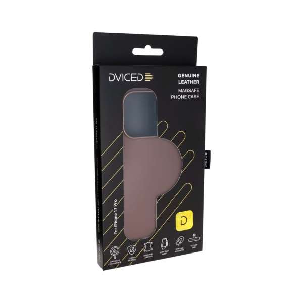 Dviced Leather MagSafe case for iPhone 17 Pro Brown