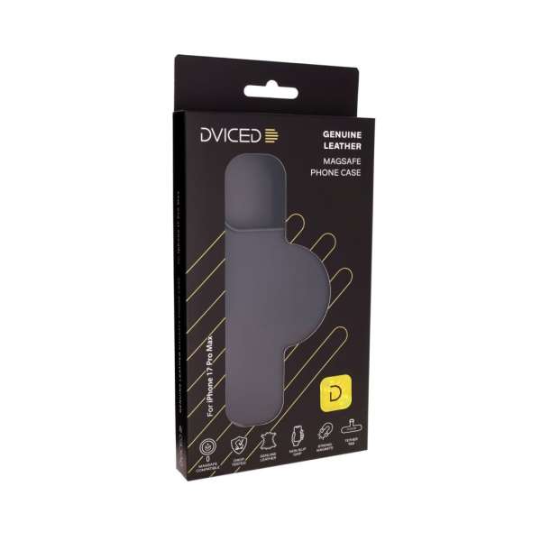 Dviced Leather MagSafe case for iPhone 17 Pro Max Black