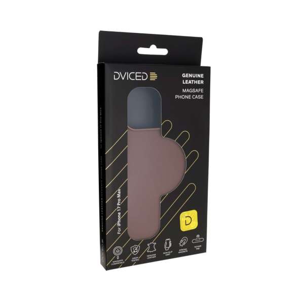 Dviced Leather MagSafe case for iPhone 17 Pro Max Brown