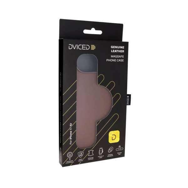 Dviced Leather MagSafe case for iPhone Air Brown