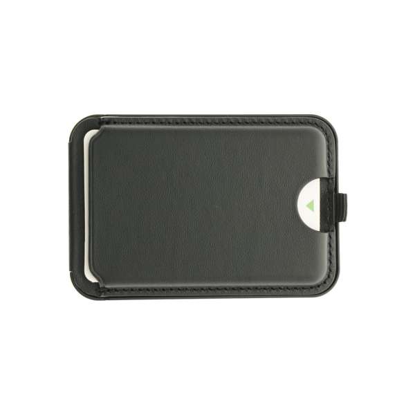 Dviced Leather magsafe foldable cardholder and stand Black