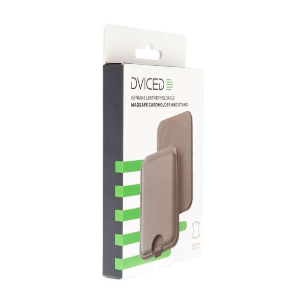 Dviced Leather magsafe foldable cardholder and stand Grey