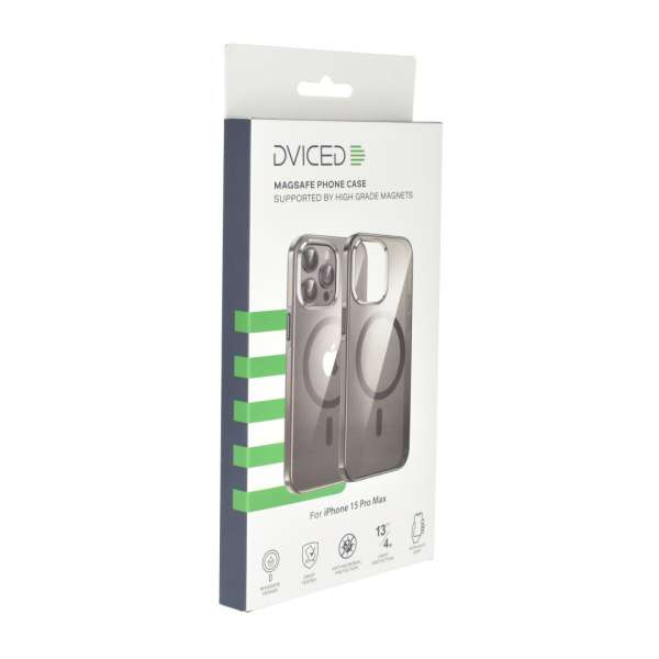 Dviced Magsafe iPhone 15 Pro Max Clear case Black