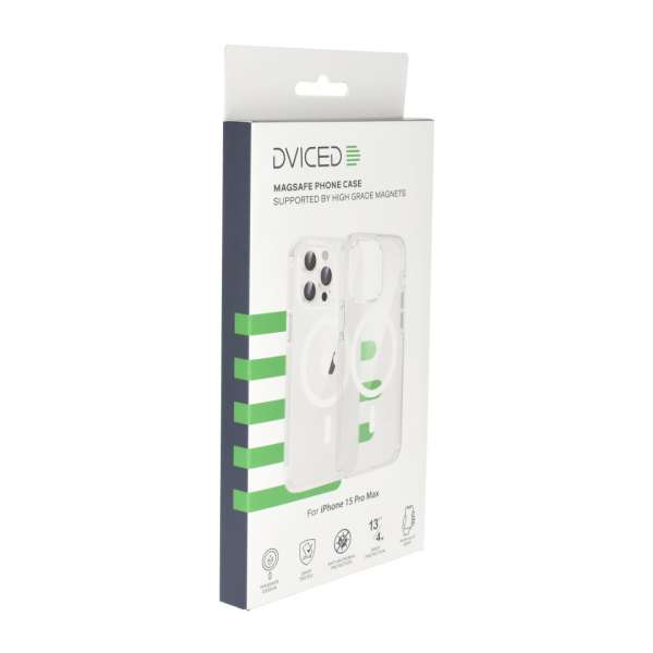 Dviced Magsafe iPhone 15 Pro Max Clear case White