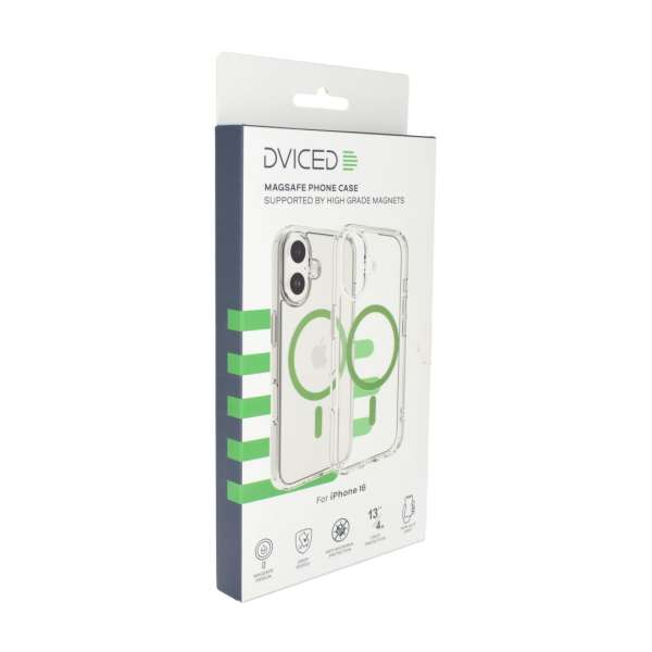Dviced Magsafe iPhone 16 clear case Green