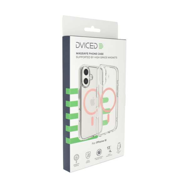 Dviced Magsafe iPhone 16 clear case Pink