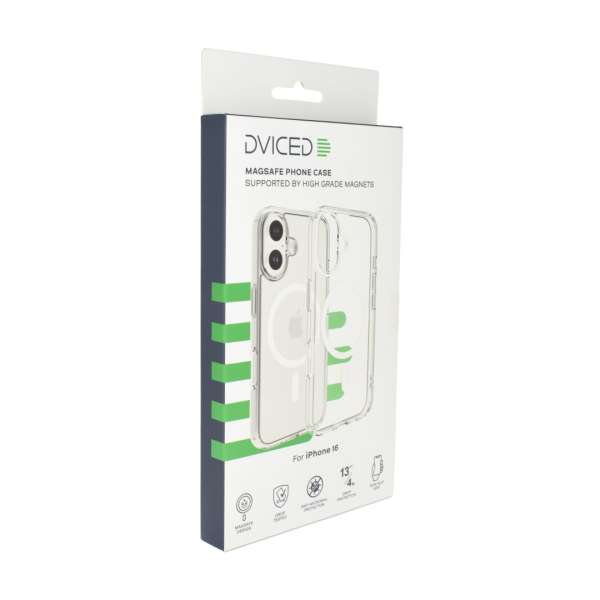 Dviced Magsafe iPhone 16 clear case White