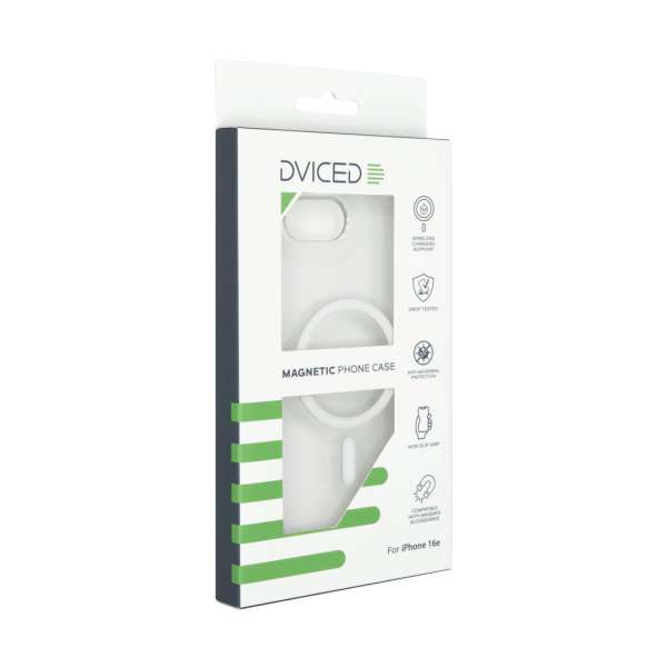 Dviced Magsafe iPhone 16e case Clear White
