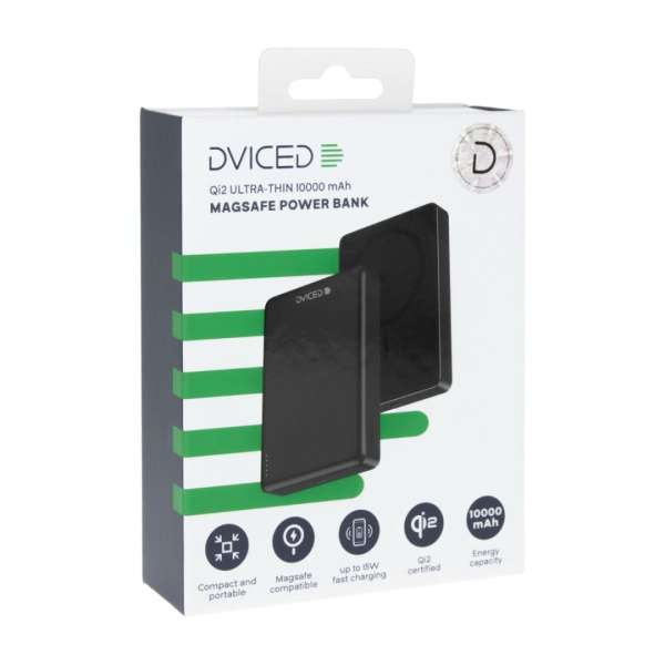 Dviced Qi2 Ultrathin MagSafe 10000mAh Powerbank Black