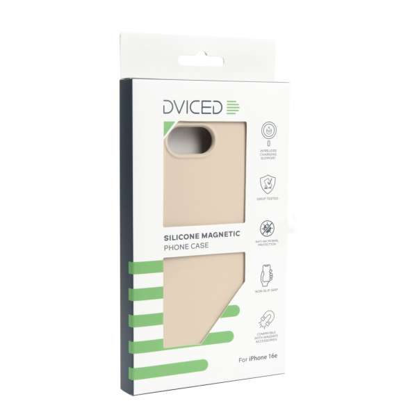 Dviced Silicone Magsafe iPhone 16e case Beige