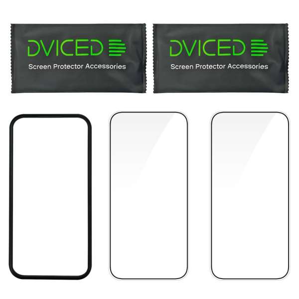 Dviced Tempered glass screen protector edge to edge for iPhone 16 Pro with applicator Duo Pack