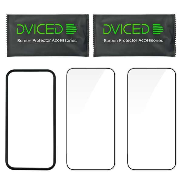 Dviced Tempered glass screen protector edge to edge for iPhone 16 with applicator Duo Pack