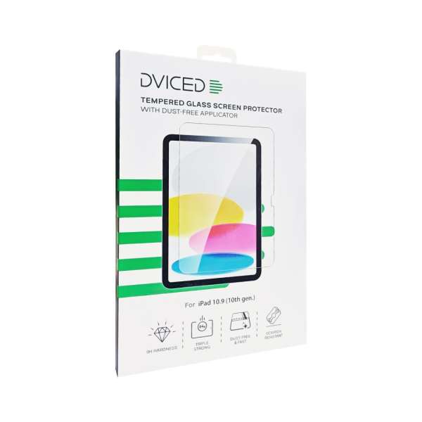 Dviced Tempered glass screen protector for iPad 10.9-inch (10th gen.) with dust-free applicator