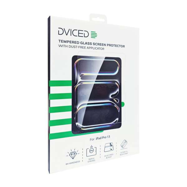 Dviced Tempered glass screen protector for iPad Pro 13-inch with dust free-applicator