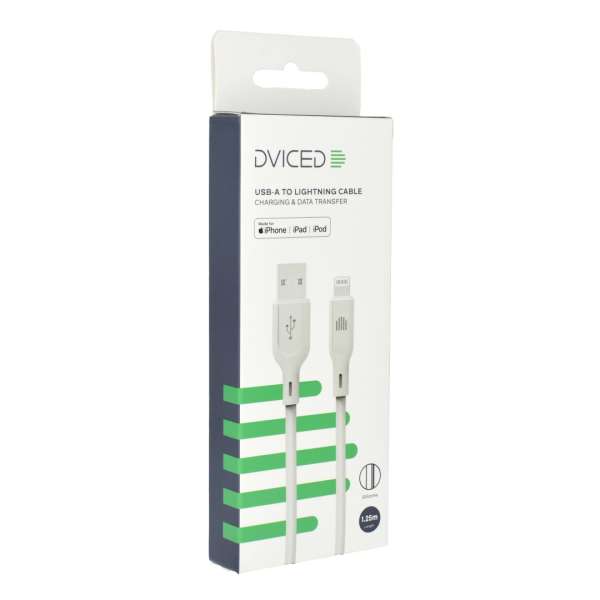 Dviced USB-A to Lightning cable 1,25m White