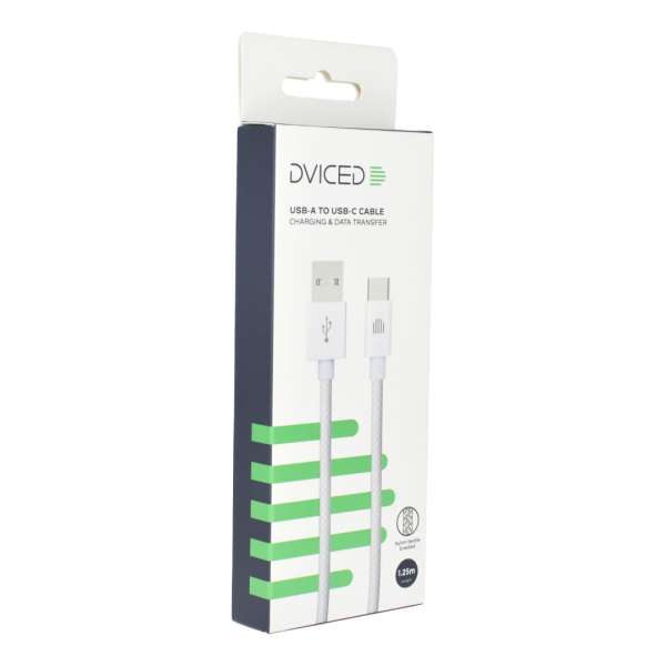 Dviced USB-A to USB-C cable 1,25m White