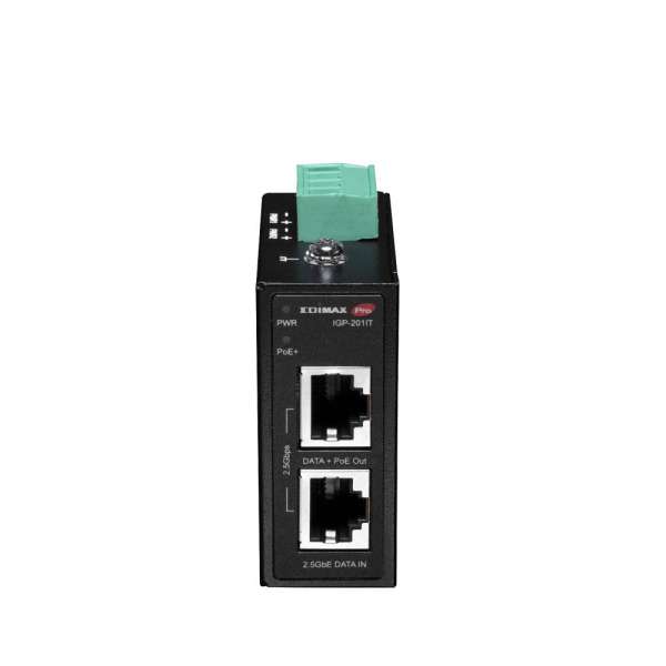 Edimax IGP-201IT Industrial IEEE 802.3at 2.5 Gigabit PoE+ DIN-Rail Injector