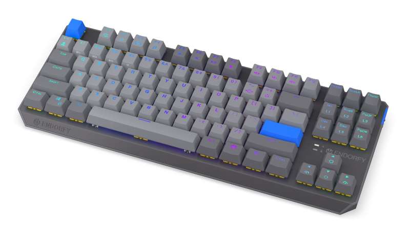 Endorfy Thock V2 TKL Wireless Bluetooth Yellow Switch Mechanical Keyboard Grey US