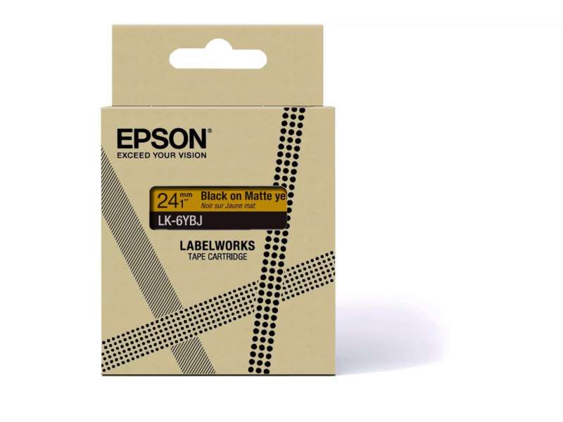 Epson LK-6YBJ címkeszalag (24mm) Black on Matte Yellow - 8m