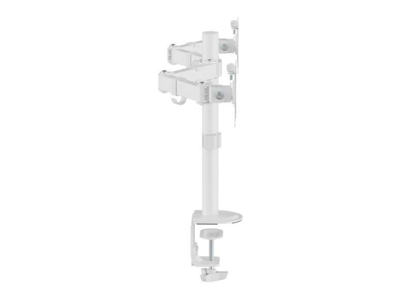EQuip 17"-32" Articulating Dual Monitor Desk Mount Bracket White