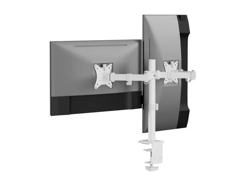EQuip 17"-32" Articulating Dual Monitor Desk Mount Bracket White