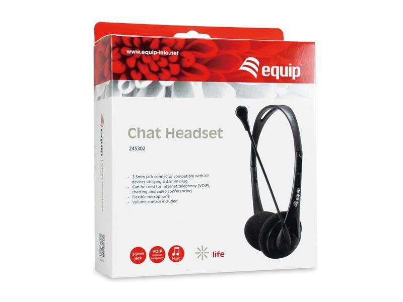 EQuip 245302 Chat Headset Black