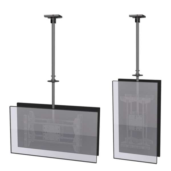 EQuip 39"-75" Ceiling Mount Dual Screen TV Bracket Black