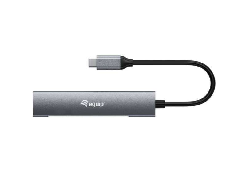 EQuip 4-Port USB 3.2 Gen1 USB-C Hub Grey