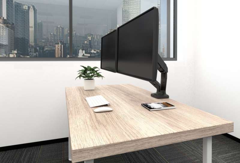 EQuip 650121 17"-32" Interactive Dual Monitor Desk Mount Bracket