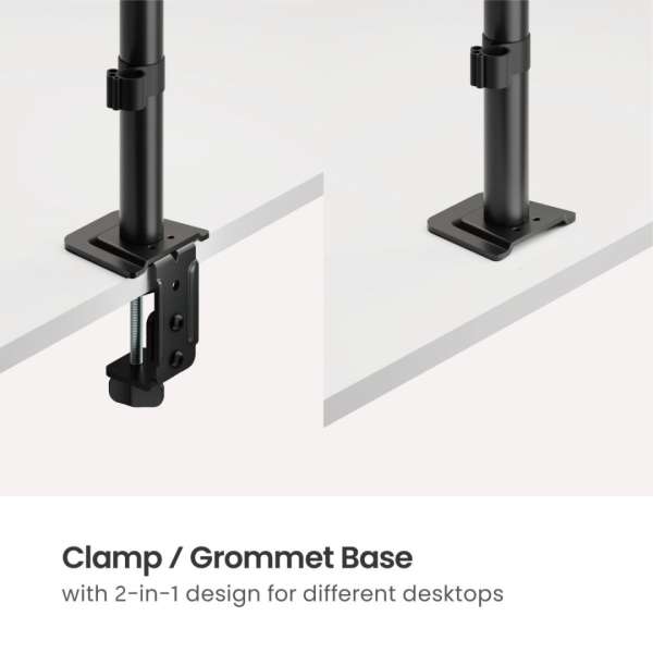 EQuip Articulating Monitor Desk Mount 17"-32" Black
