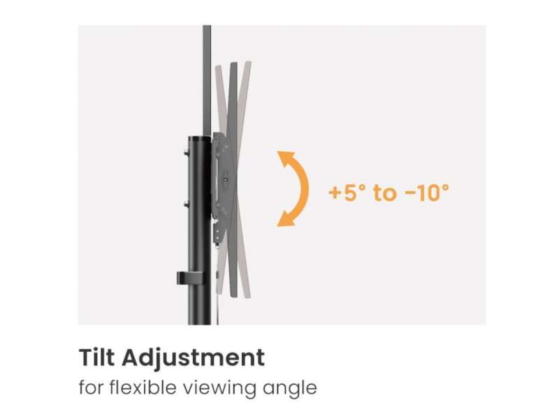 EQuip Economy TV Trolley 37"-70" Black