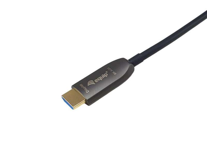 EQuip HDMI 2.1 Active Optic Armored Cable 100m 8K/60Hz 4K/120Hz 48Gbps Black