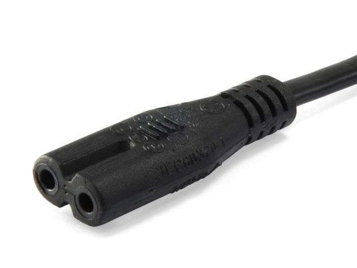 EQuip High Quality Power Cord C7 to 2pin Euro 1,8m Black