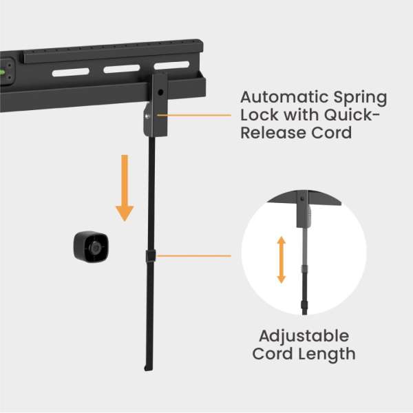 EQuip Studless TV Wall Mount Bracket 37"-86" Black