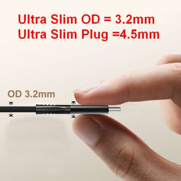EQuip USB4 Ultra Slim Cable USB-C Male to USB-C Male 1.2m 40Gbps PD 3.1 240W 8K/60Hz Thunderbolt 3/4 Compatible Black