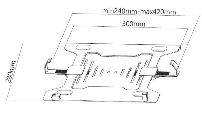 EQuip VESA Laptop Holder 10"-15,6" Black