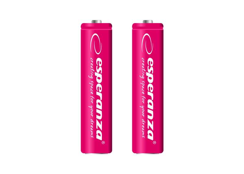 Esperanza 1000mAh AAA Ni-MH akkumulátor 2db/csomag Red