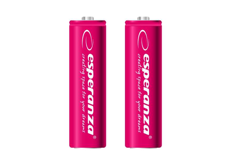 Esperanza 2000mAh AA Ni-MH akkumulátor 2db/csomag Red