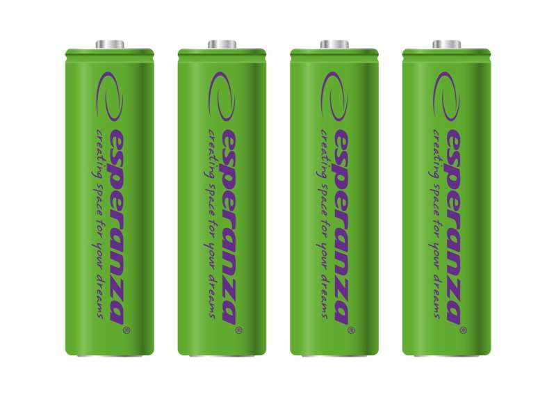 Esperanza 2000mAh AA Ni-MH akkumulátor 4db/csomag Green