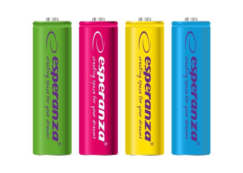 Esperanza 2000mAh AA Ni-MH akkumulátor 4db/csomag Mix of Color