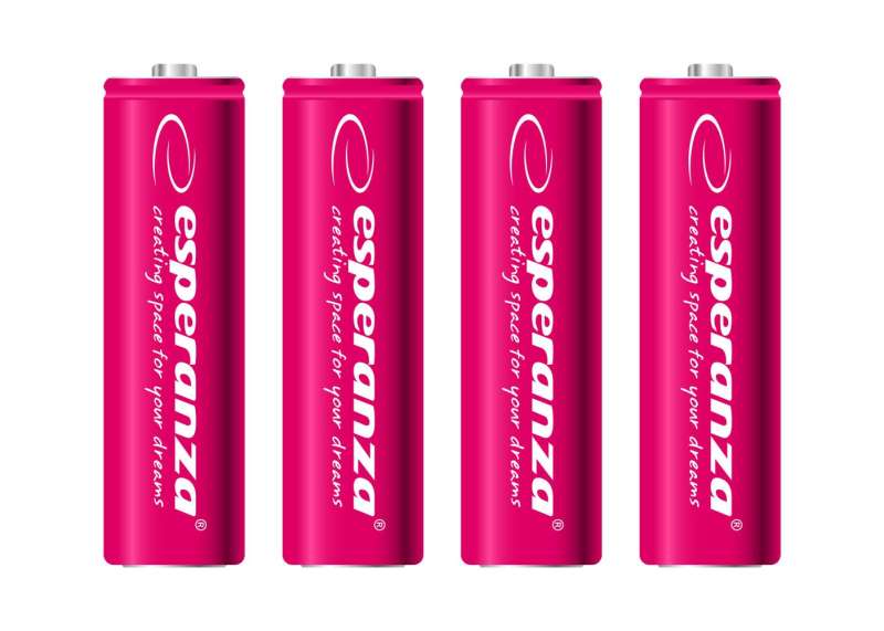 Esperanza 2000mAh AA Ni-MH akkumulátor 4db/csomag Red