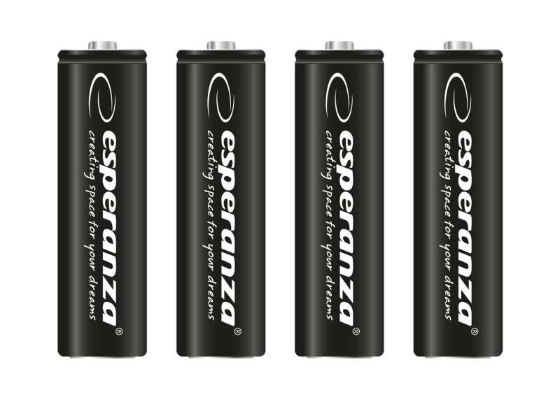 Esperanza 2600mAh AA Ni-MH akkumulátor 4db/csomag Black