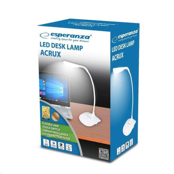 Esperanza Acrux LED Desk Lamp White