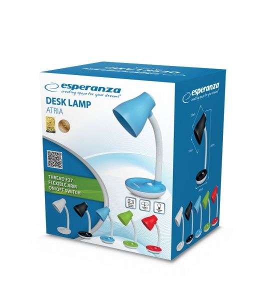 Esperanza Atria E27 Desk Lamp White