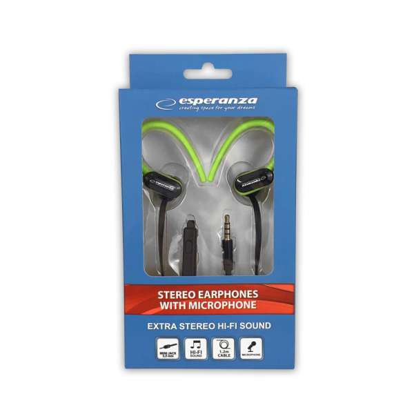 Esperanza EH197KG Headset Black/Green